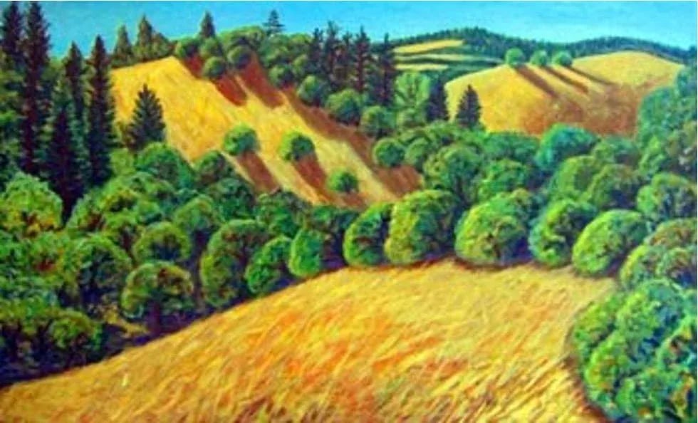 2002 Barbara Dixon Acrylic Landscape Painting on Canvas - 2