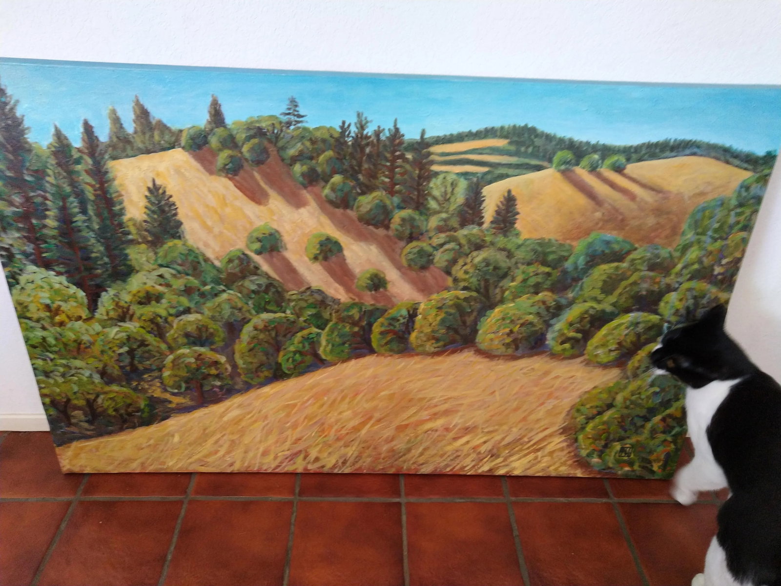 2002 Barbara Dixon Acrylic Landscape Painting on Canvas - 5