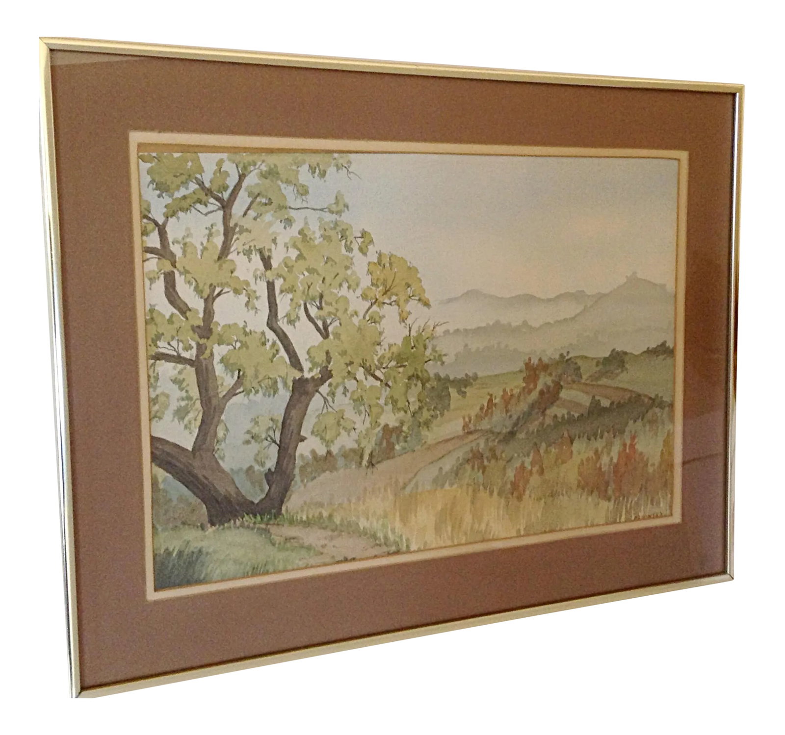 Peter Obninsky Watercolor, Signed: Peter Victor Obninsky was born in Russia and came to the US in 1920 and got a degree in architecture from Columbia Univ. in 1926. In 1931 he moved to L.A. and worked for MGM. On to S.F. in 1940 to wor