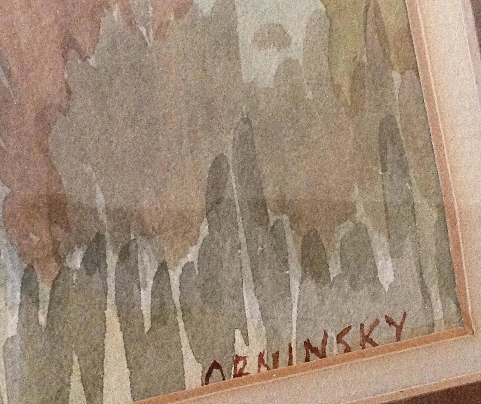Peter Obninsky Watercolor, Signed - 5