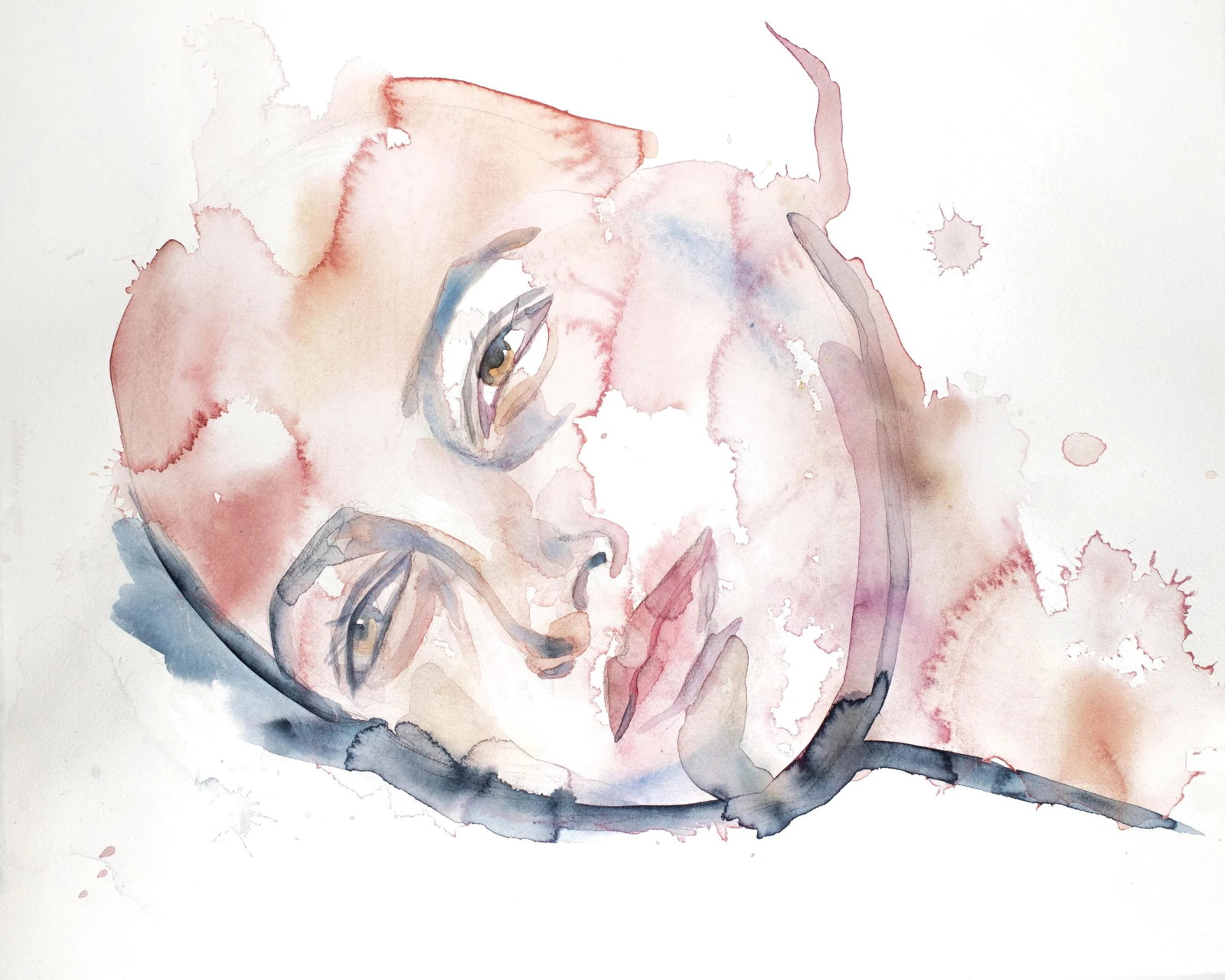 Fortitude No. 3 Contemporary Original Watercolor Painting by Elizabeth Becker: Original watercolor painting on 140 lb cold press paper Artist: Elizabeth Becker Year: 2020 Image and Paper Size: 18" x 24" Signed on front Condition: Imperfections: No Imperfections Materials & T