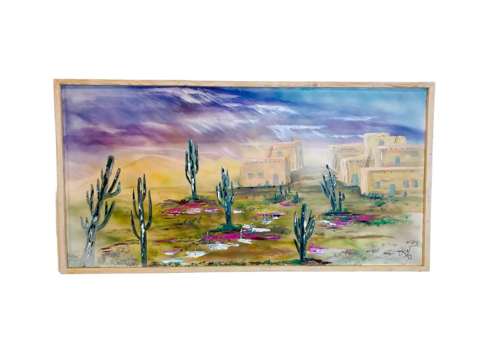 1990s Southwest Landscape Oil on Canvas Painting - 12
