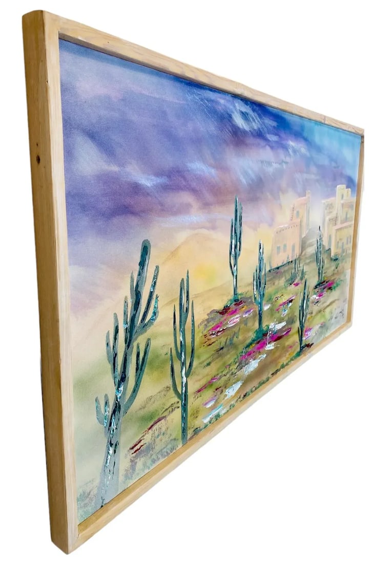 1990s Southwest Landscape Oil on Canvas Painting - 4