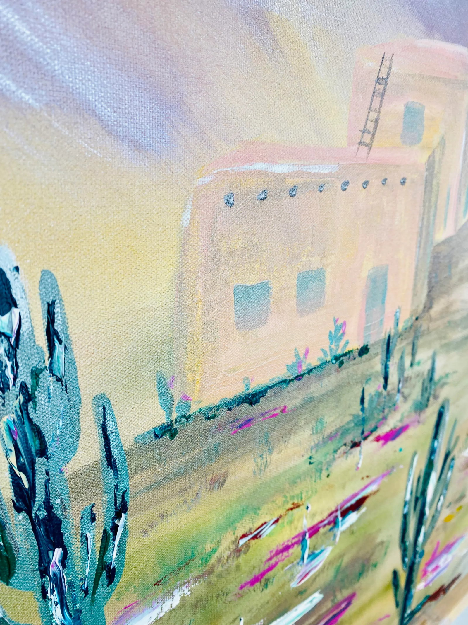 1990s Southwest Landscape Oil on Canvas Painting - 6