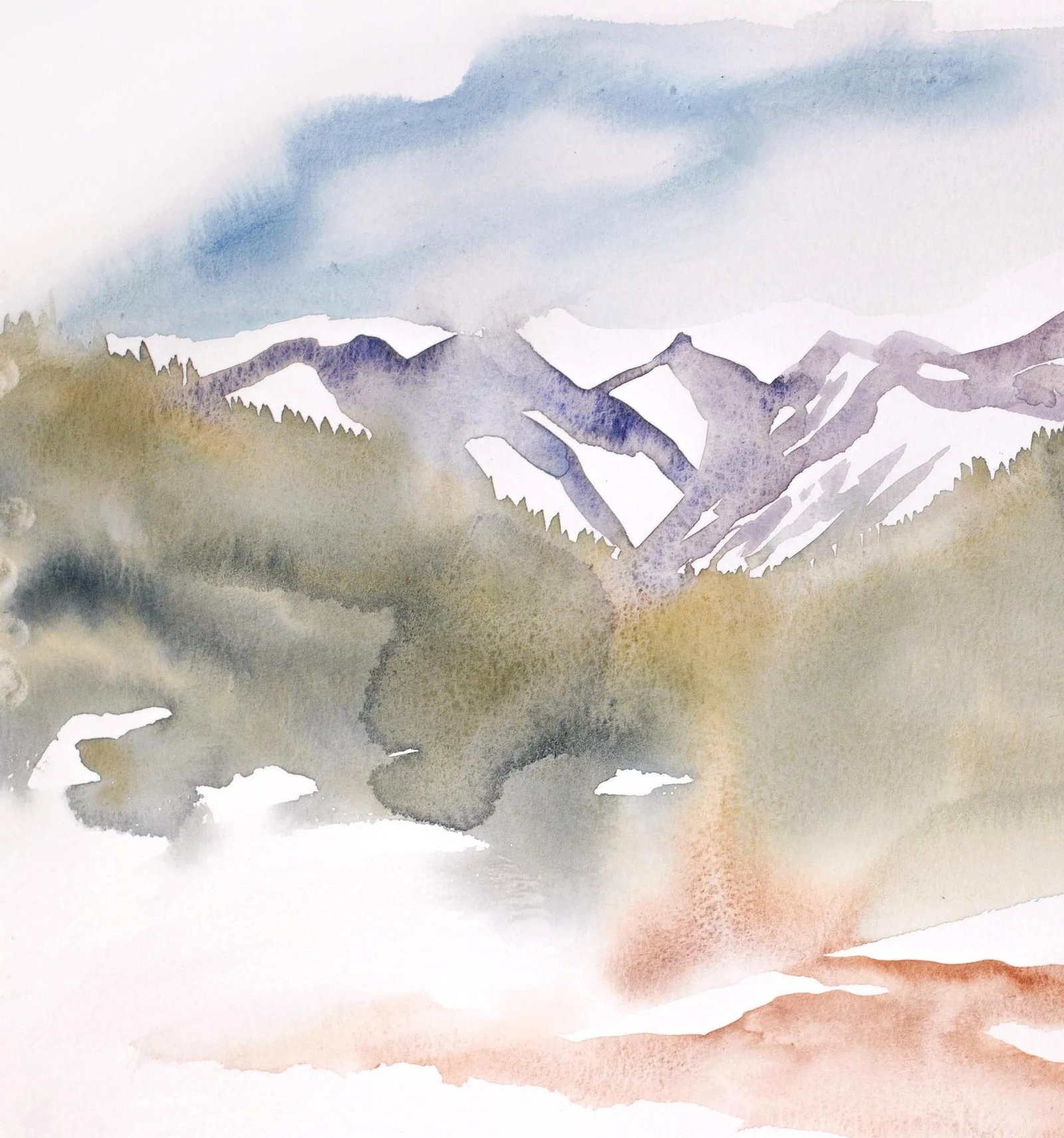 Colorado No. 35 Contemporary Original Watercolor Painting by Elizabeth Becker - 2