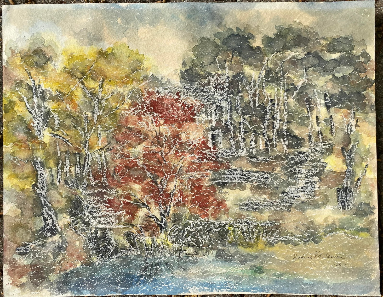1966 Nadine Vartanian Impressionist Landscape - 2