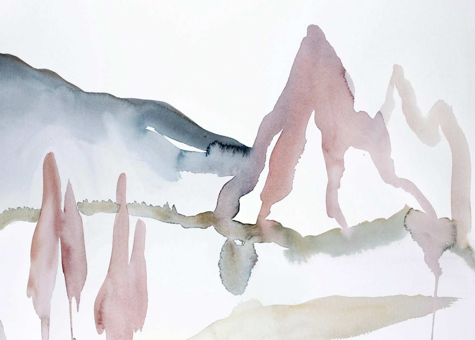 Colorado No. 34 Contemporary Original Watercolor Painting by Elizabeth Becker - 2