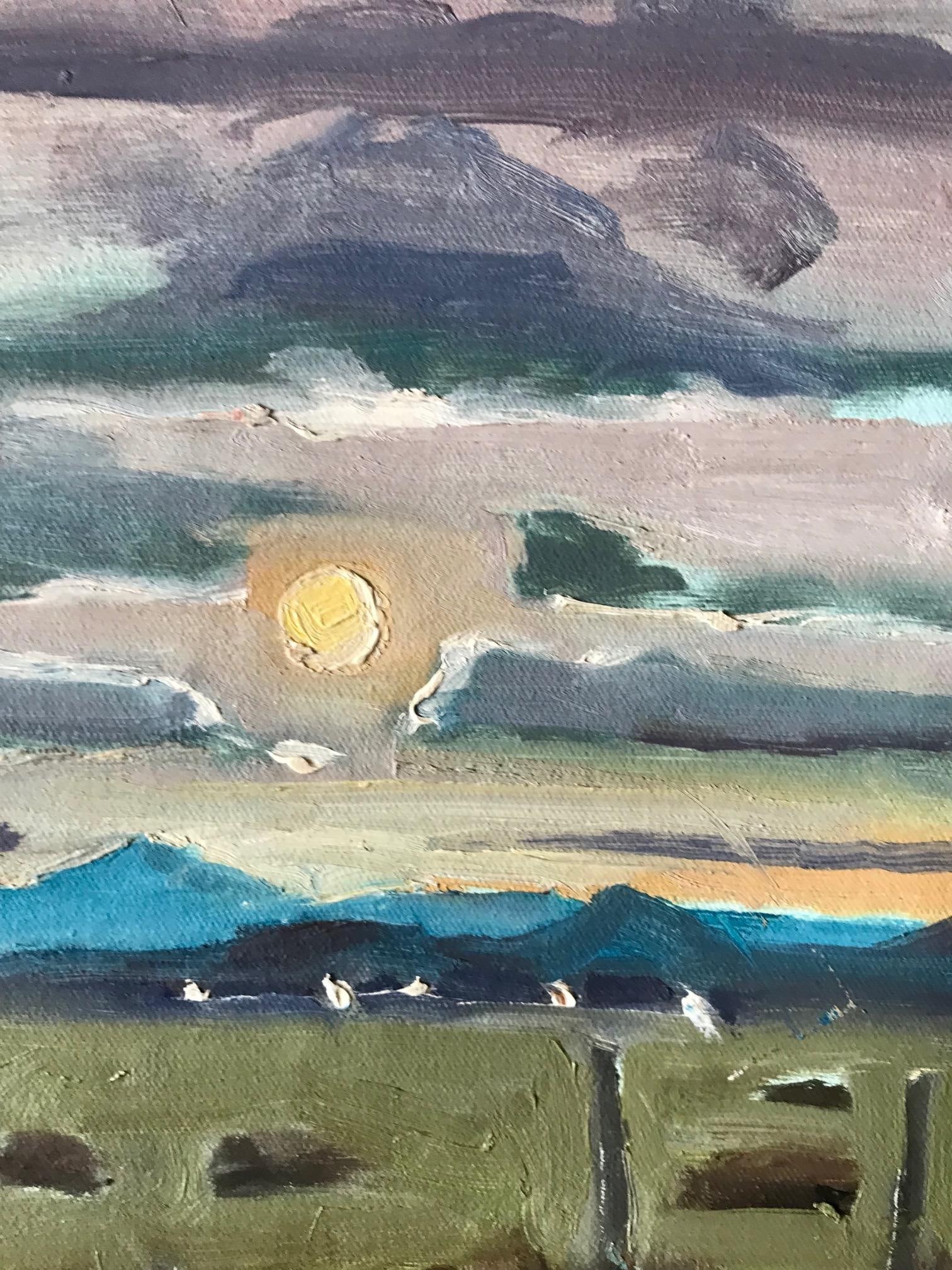 Arizona's Blaze: A Captivating Original Oil Landscape Painting by David Beynon Pena - 4