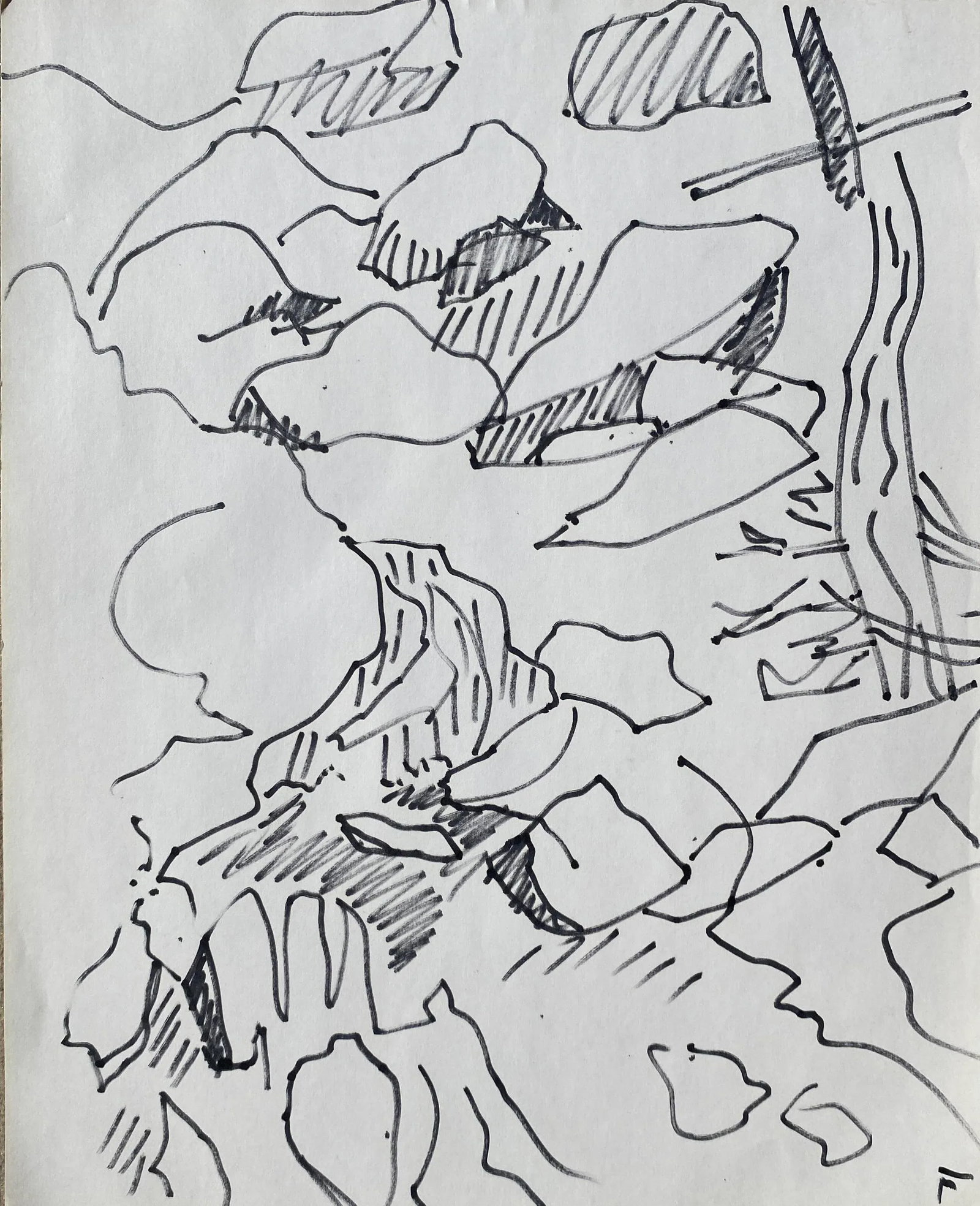 1960s Frank Wallace Rocky Landscape - 4