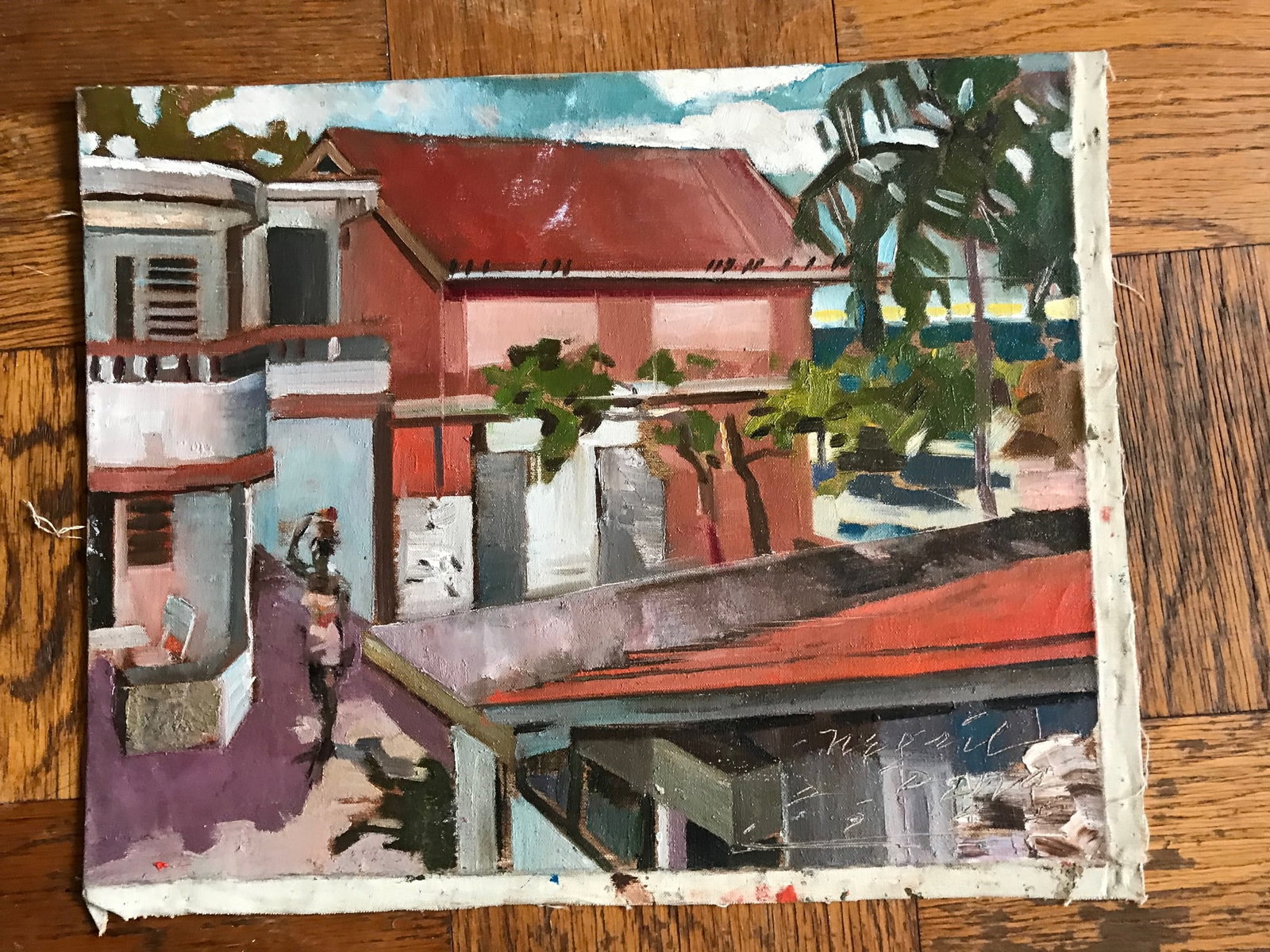 Tropical Paradise Oil Painting - 4