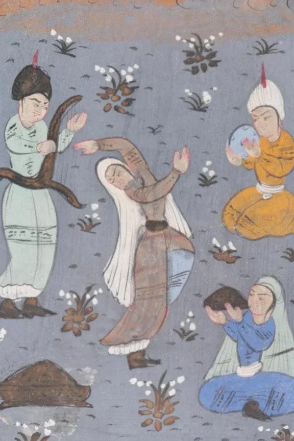 Framed Double-Sided Indo-Persian Gouache Miniature Manuscript Page - 4