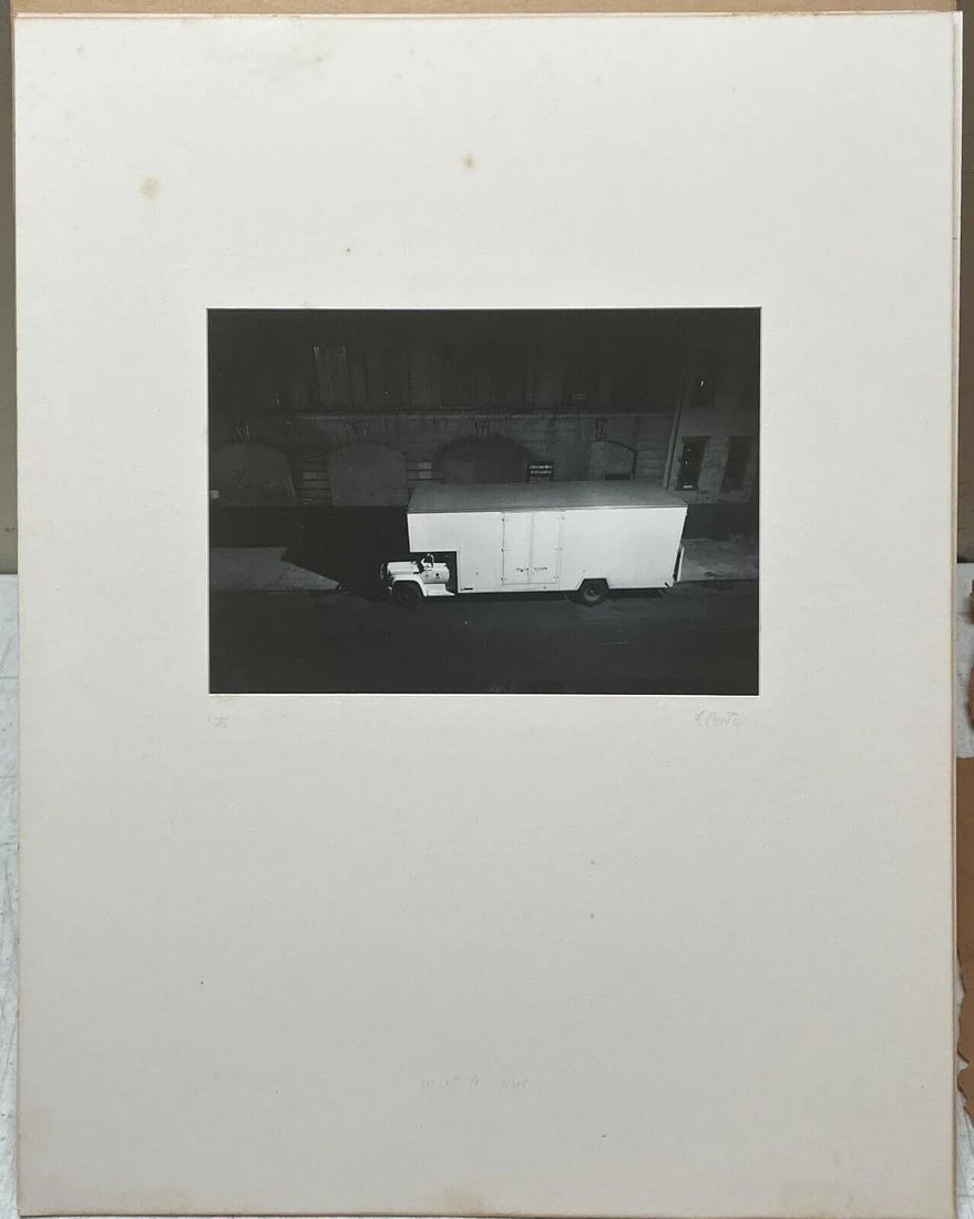 Original Frederich Cantor 'Truck at Night West 11th Street, New York' Photograph - 6