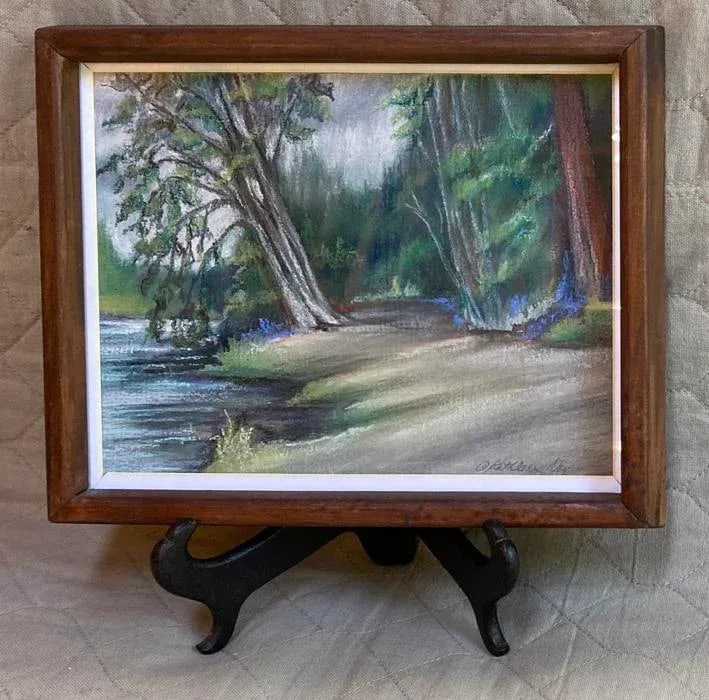 Before the Thunder Contemporary Original Impressionist Landscape Pastel Drawing by Kathleen Ney - 2