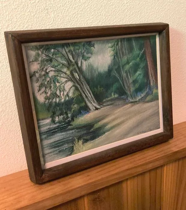Before the Thunder Contemporary Original Impressionist Landscape Pastel Drawing by Kathleen Ney - 3