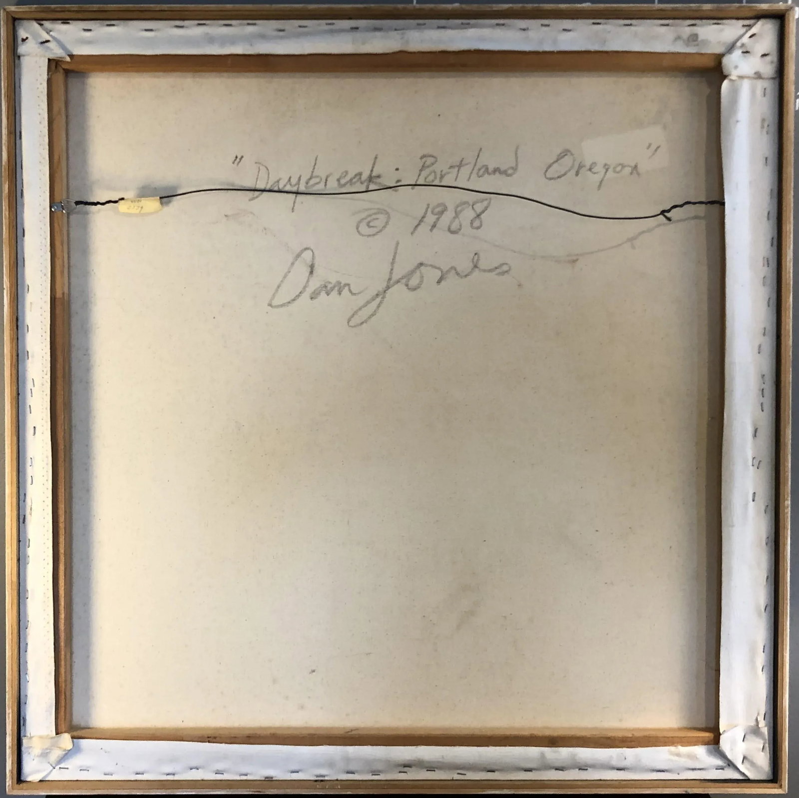 1988 Dan Jones Oil on Canvas Painting of "Daybreak: Portland, Oregon", Framed - 3