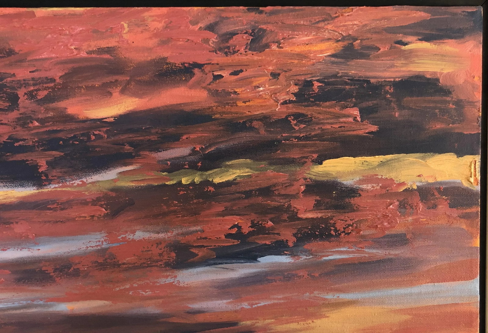 1988 Dan Jones Oil on Canvas Painting of "Daybreak: Portland, Oregon", Framed - 8