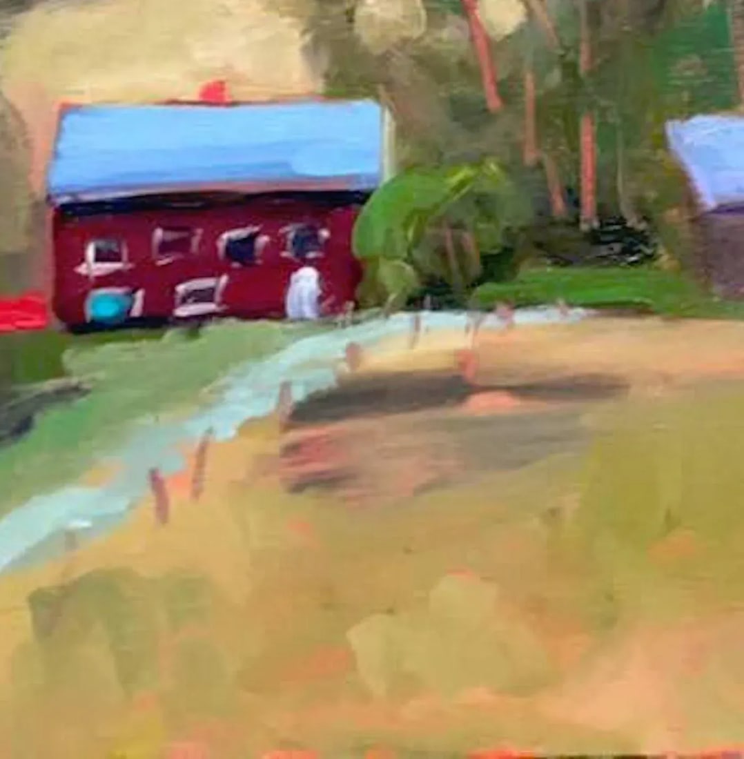 Contemporary Oil Painting Landscape, Bodega Bay Farm, Original Oil - 6