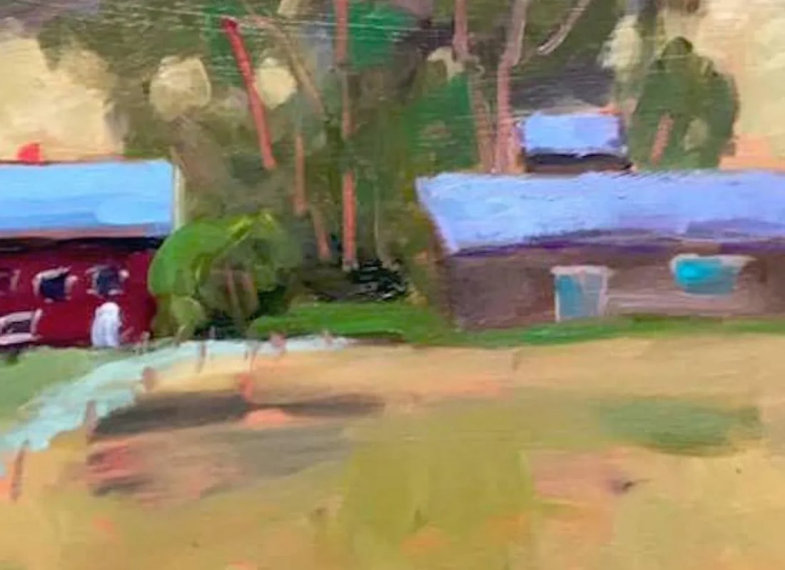 Contemporary Oil Painting Landscape, Bodega Bay Farm, Original Oil - 8