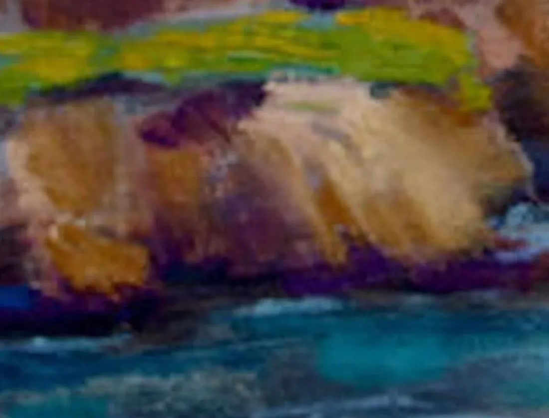 Modern Impressionist Coastal Seascape, Original Oil Painting - 7