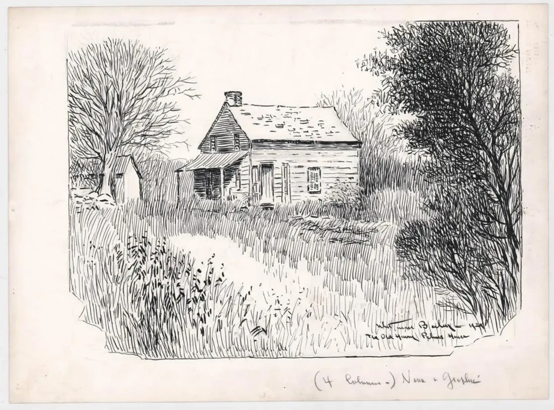 1929 Whitman Bailey Henry Palmer House Stamford Connecticut Drawing - 2