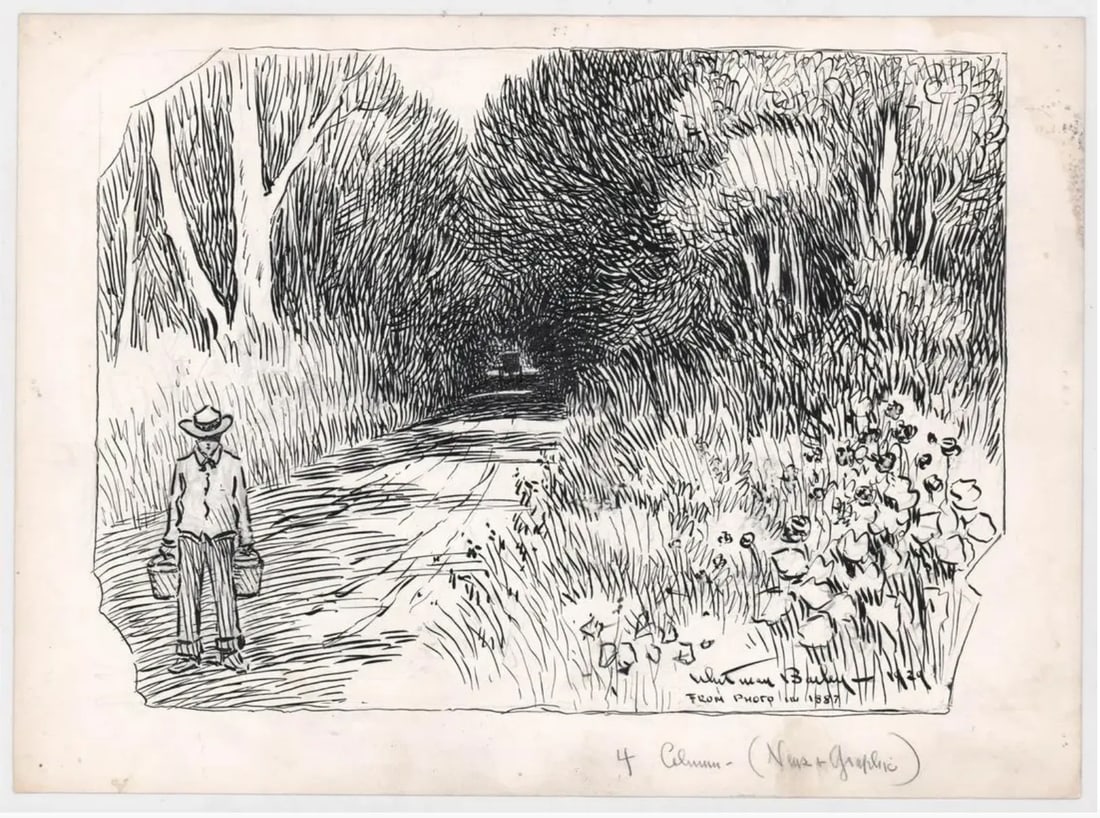 1929 Whitman Bailey Stamford Connecticut Road Landscape - 2