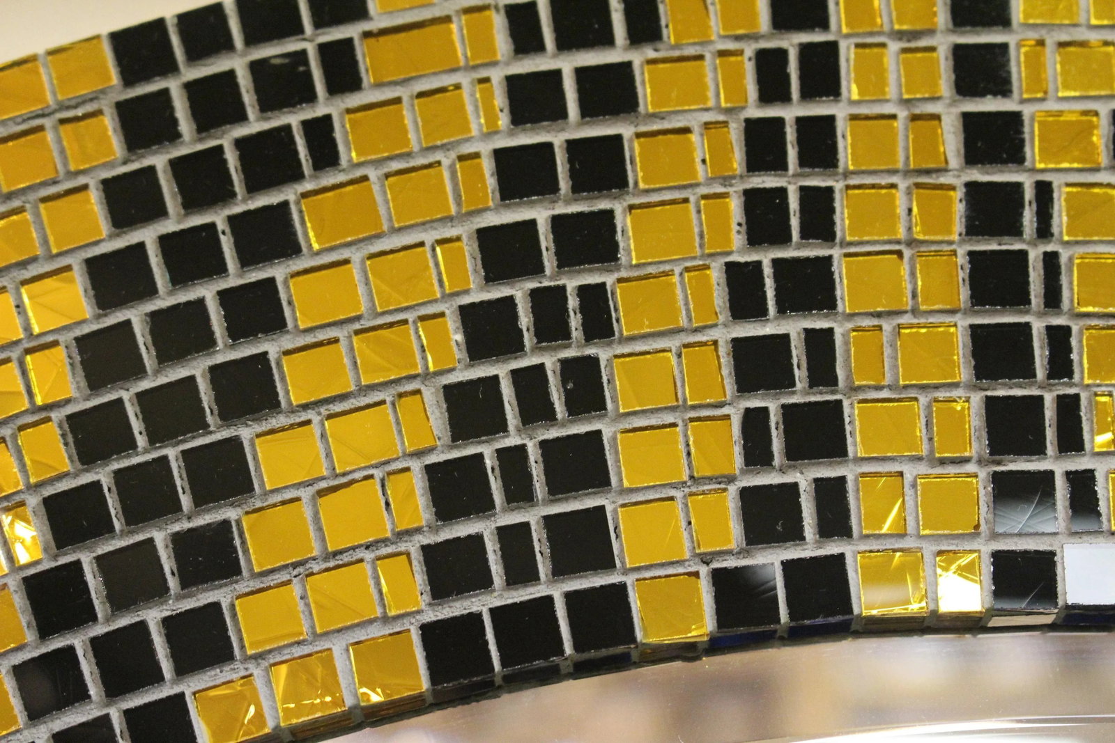 Custom Round Mosaic Tiger Skin Mirror - 3