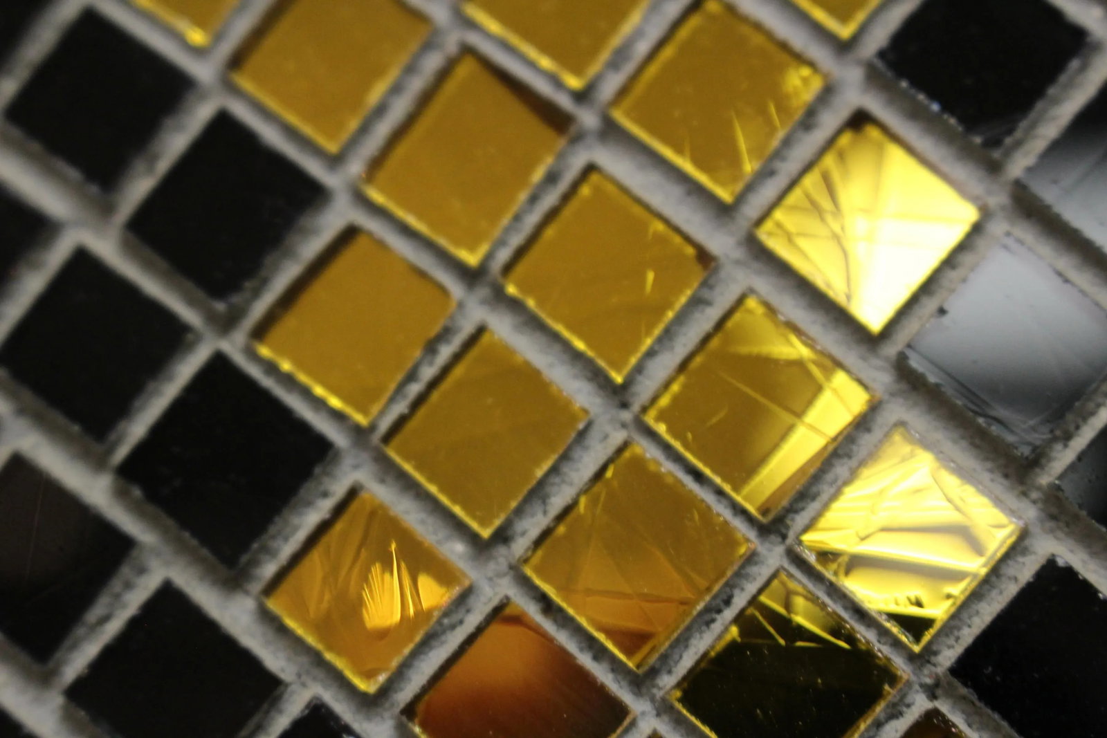 Custom Round Mosaic Tiger Skin Mirror - 5