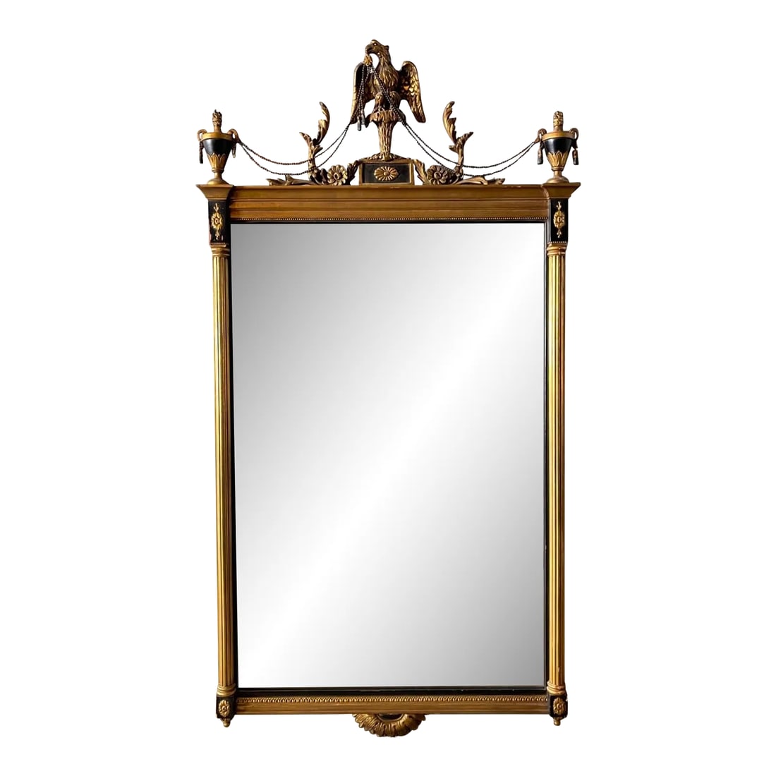 Federal / Neo-Classical Style Carved Giltwood Mirror With Urns and Eagle (1 of 5)