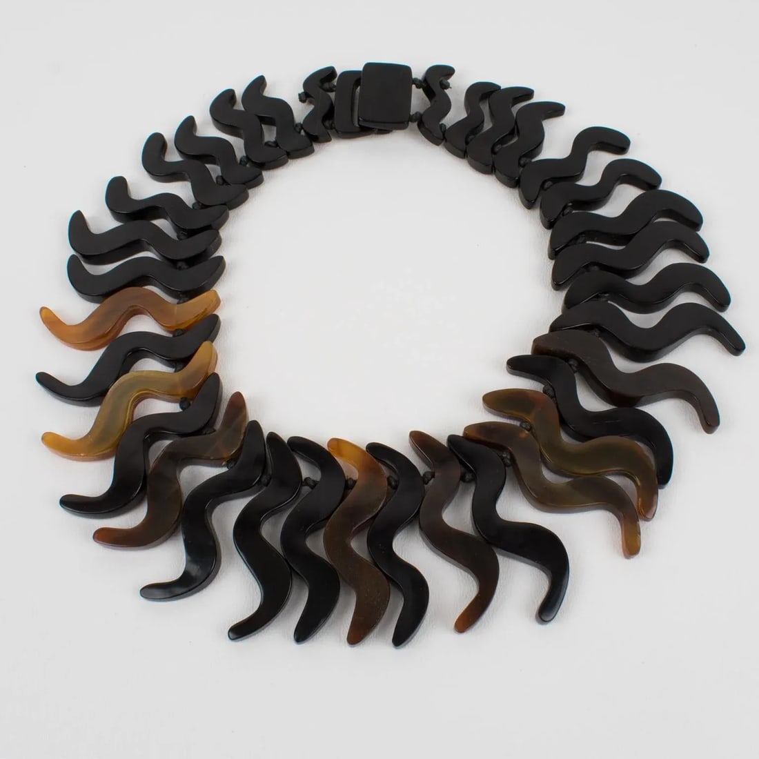 Monies Oversized Faux-Horn Resin Bib Choker Necklace - 3