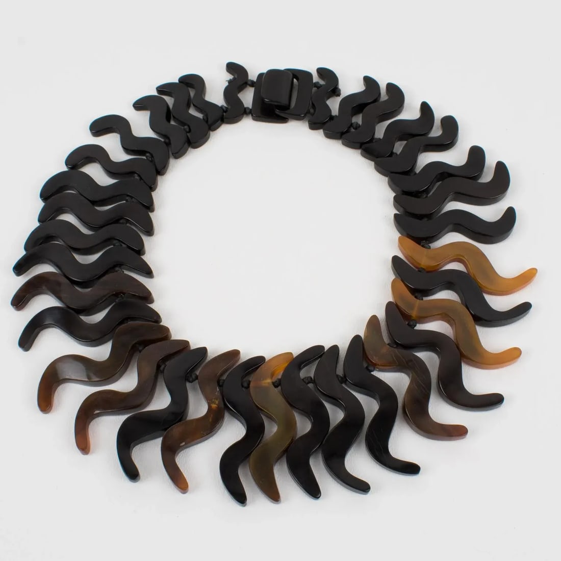 Monies Oversized Faux-Horn Resin Bib Choker Necklace - 6