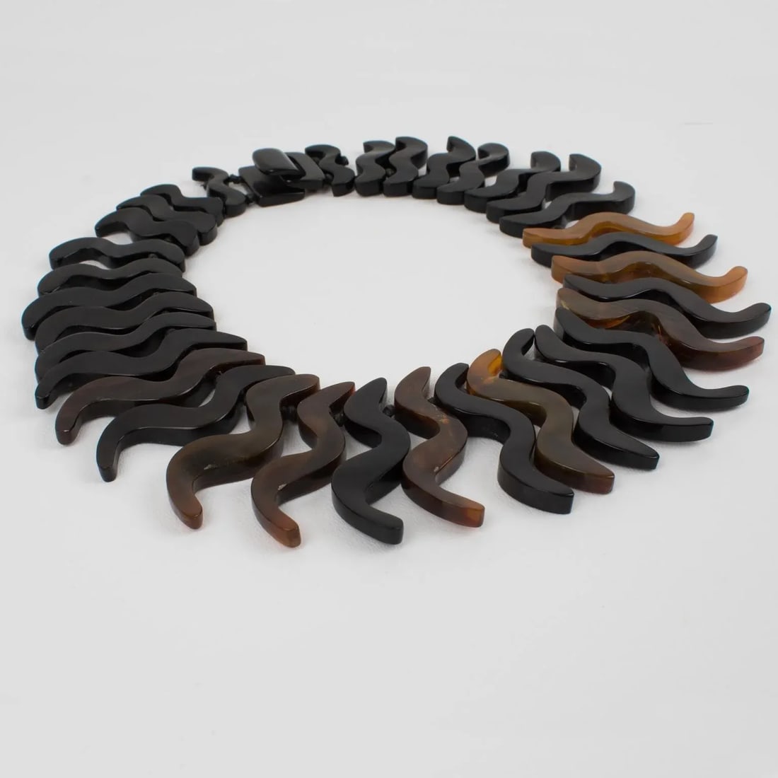 Monies Oversized Faux-Horn Resin Bib Choker Necklace - 7