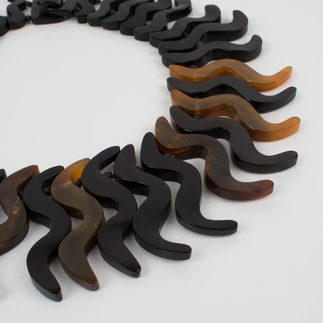 Monies Oversized Faux-Horn Resin Bib Choker Necklace - 8