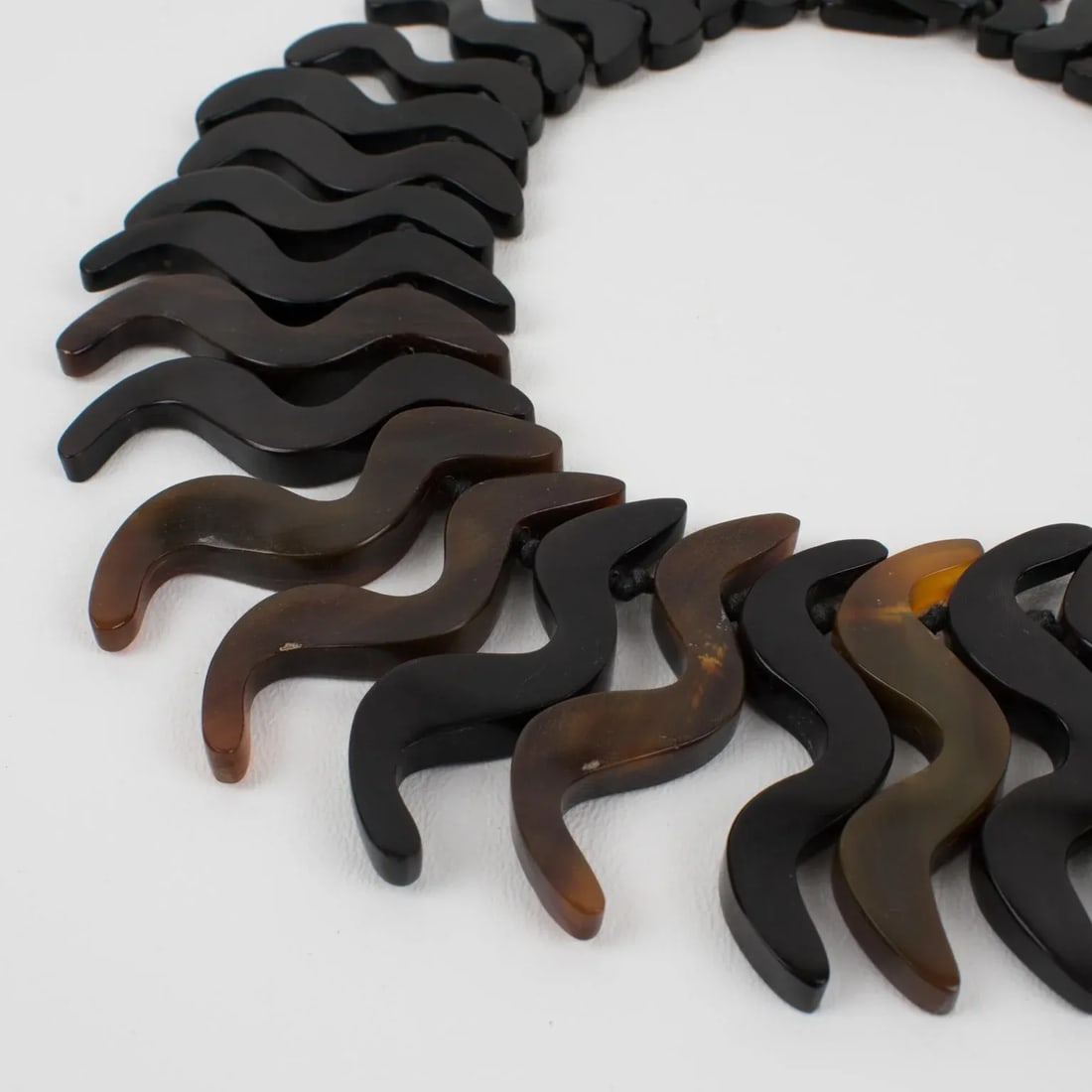 Monies Oversized Faux-Horn Resin Bib Choker Necklace - 9