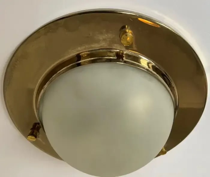 Azucena 1960 Nautical Italian Mid Century Flush Ceiling Light - 10
