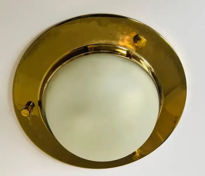 Azucena 1960 Nautical Italian Mid Century Flush Ceiling Light - 11