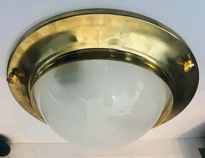 Azucena 1960 Nautical Italian Mid Century Flush Ceiling Light - 2