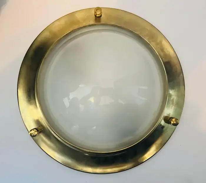 Azucena 1960 Nautical Italian Mid Century Flush Ceiling Light - 3