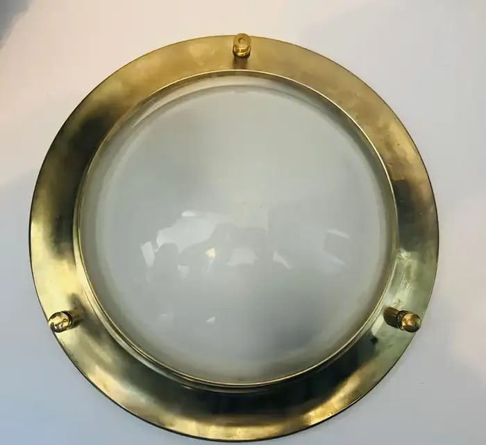 Azucena 1960 Nautical Italian Mid Century Flush Ceiling Light - 6