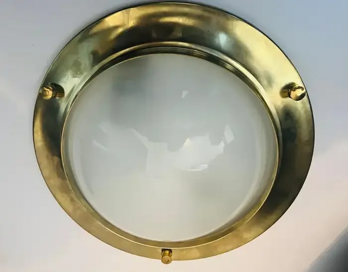 Azucena 1960 Nautical Italian Mid Century Flush Ceiling Light - 7