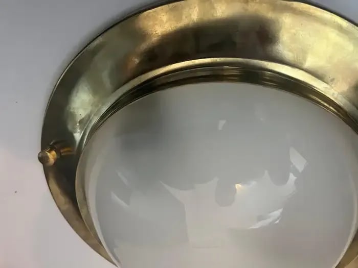 Azucena 1960 Nautical Italian Mid Century Flush Ceiling Light - 8
