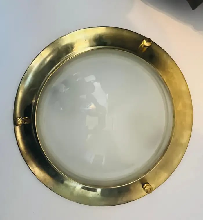 Azucena 1960 Nautical Italian Mid Century Flush Ceiling Light - 9