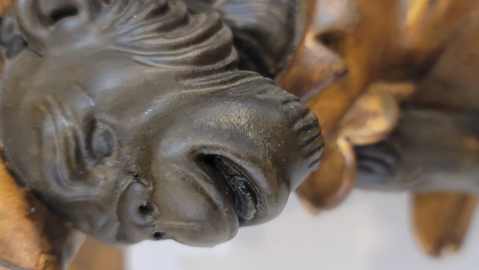 Baroque Pair Maitland Smith Monkey Shelfs With a Banana - 4