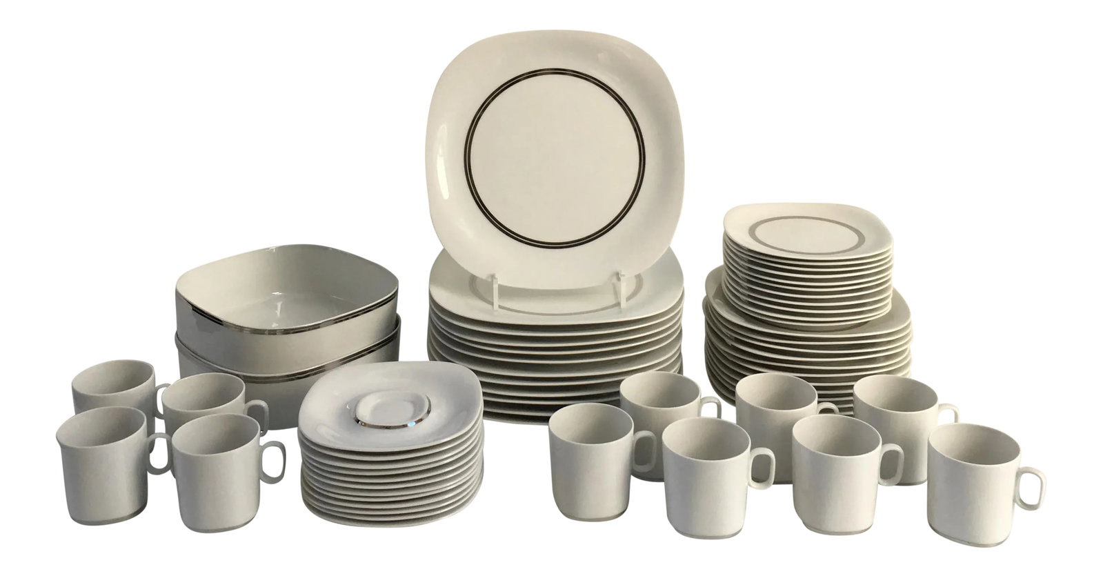 Modernist Suisse Langethal Dinner China Service - Set of 60 (1 of 9)