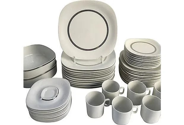Modernist Suisse Langethal Dinner China Service - Set of 60 - 3
