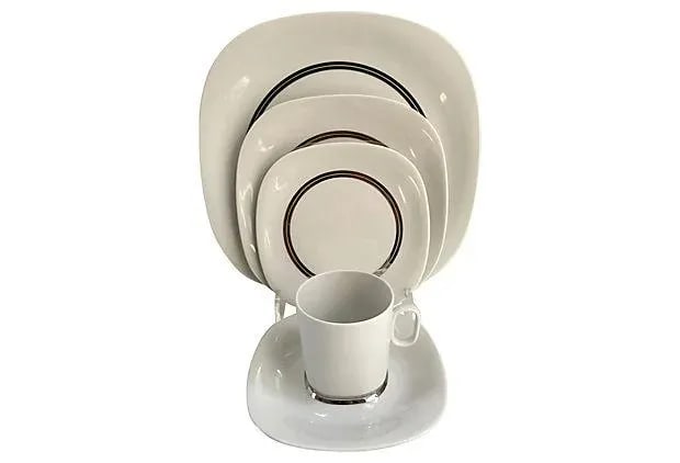 Modernist Suisse Langethal Dinner China Service - Set of 60 - 4