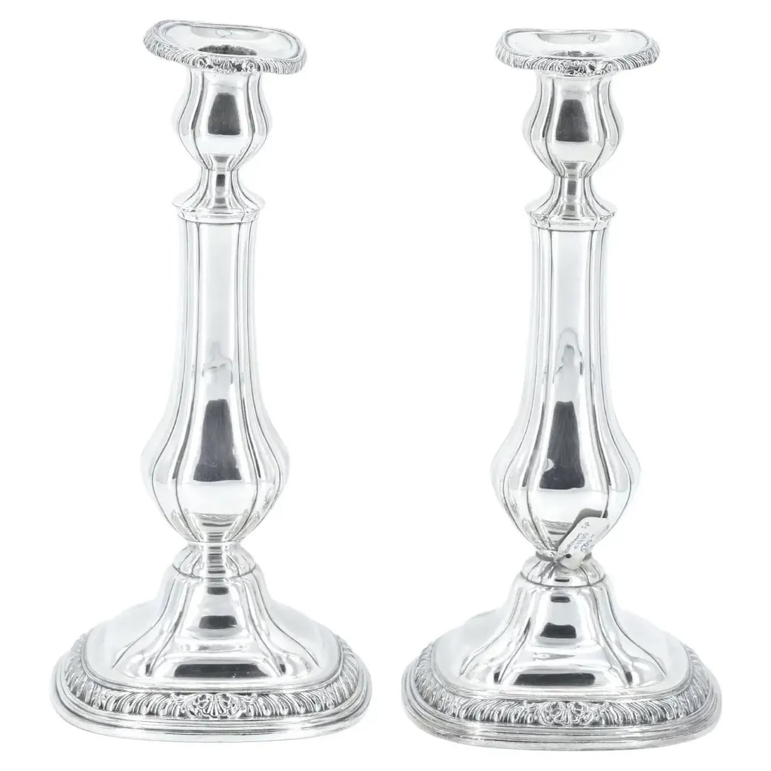 Pair Gorham Silverplate Candlesticks in the English Regency Style - 13