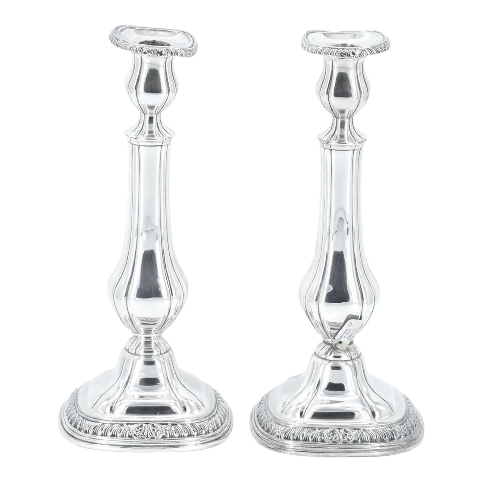 Pair Gorham Silverplate Candlesticks in the English Regency Style (1 of 13)