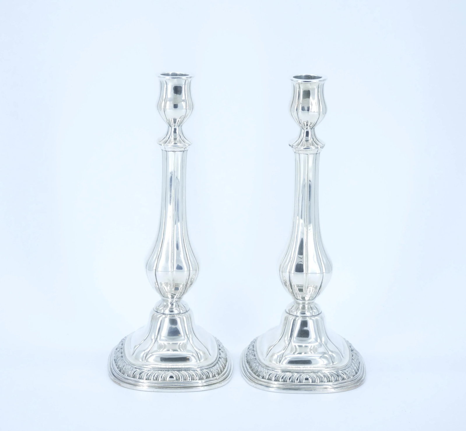 Pair Gorham Silverplate Candlesticks in the English Regency Style - 2