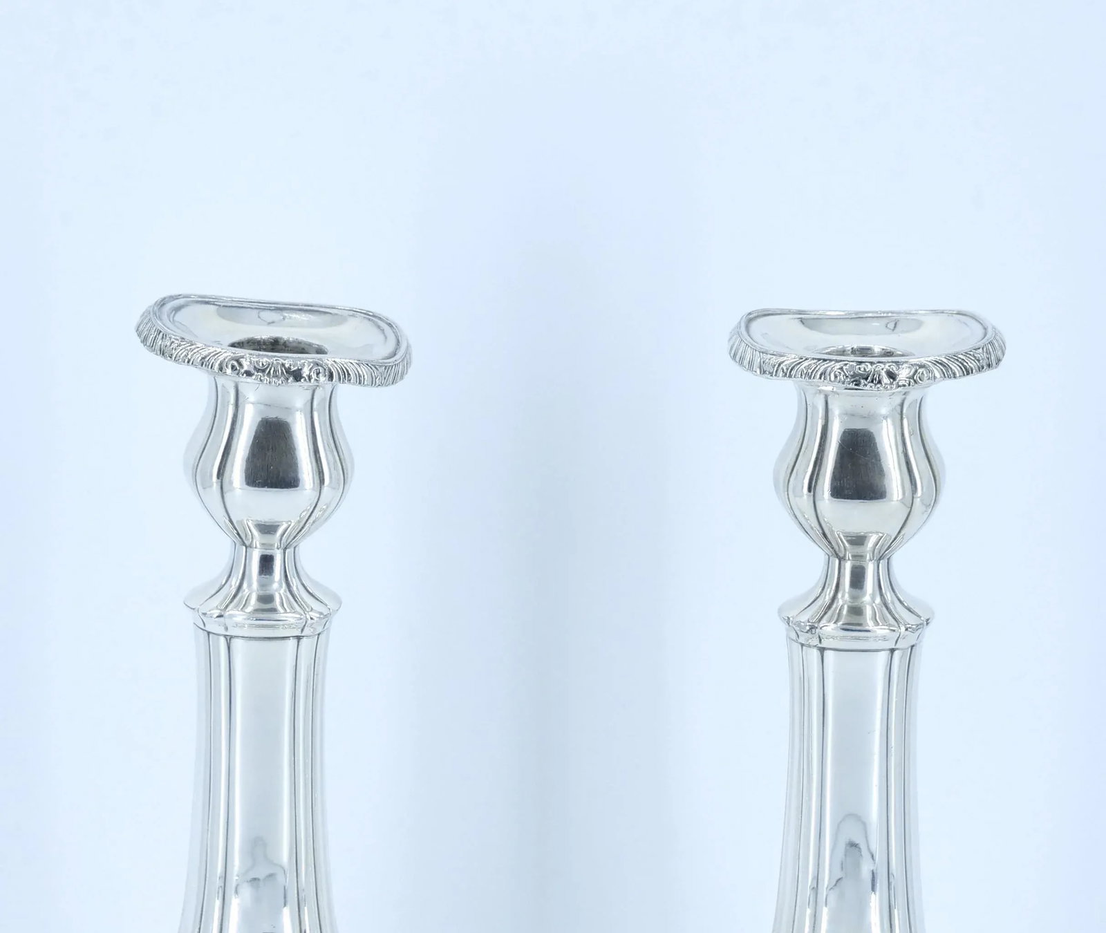 Pair Gorham Silverplate Candlesticks in the English Regency Style - 3