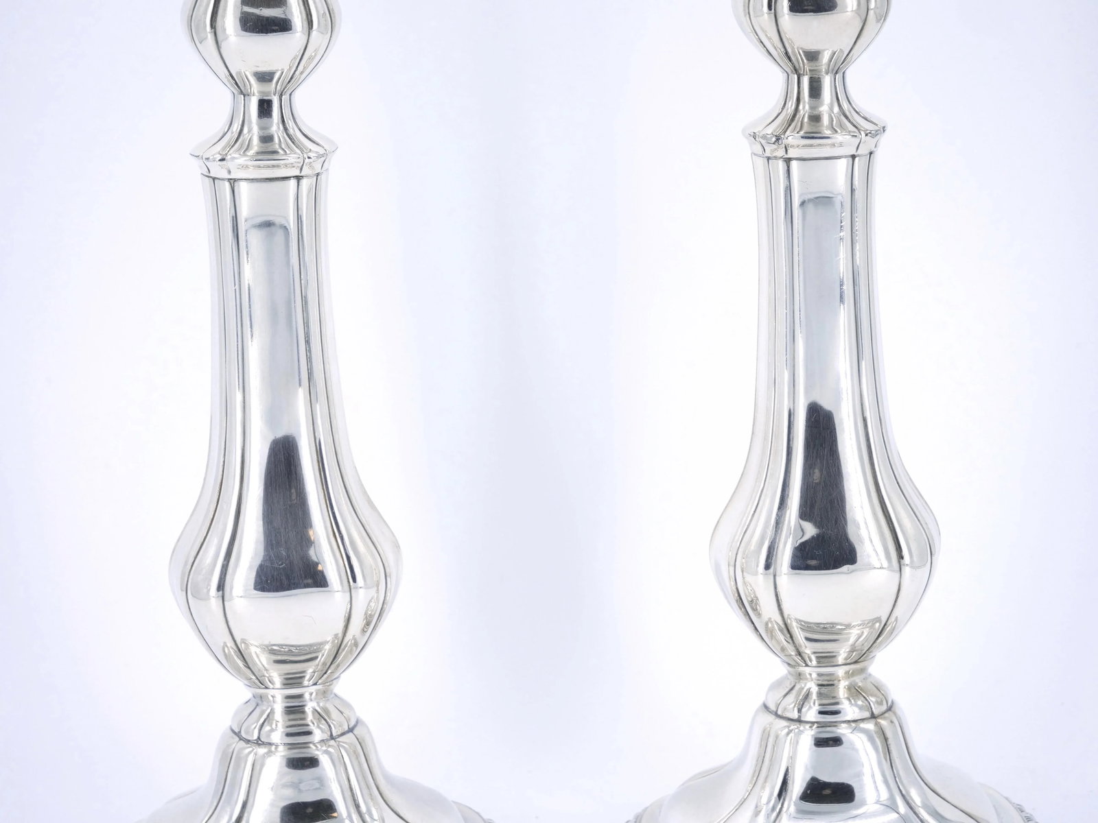 Pair Gorham Silverplate Candlesticks in the English Regency Style - 6